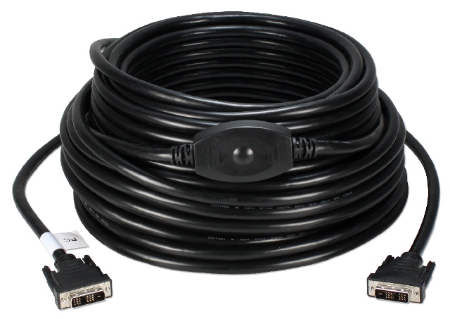 HSD-EQ30MB2 30-Meter FullHD DVI-D 720p-1080p PC & HDTV Video Cable with Built-in EQ Extender