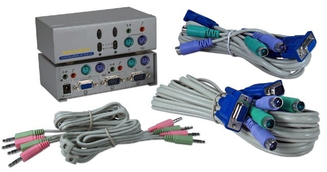 PS-2 2Port KVM Audio Premium Autoswitch with Combo Cable