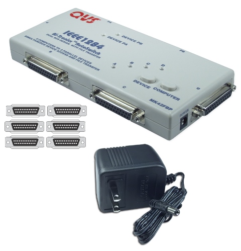 4 Computers Share 2 Parallel IEEE1284 Printers Autoswitch
