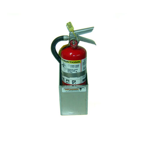 Picture of Pit Posse 529 4.5 Fire Extinguisher Bracket Rack&#44; Silver
