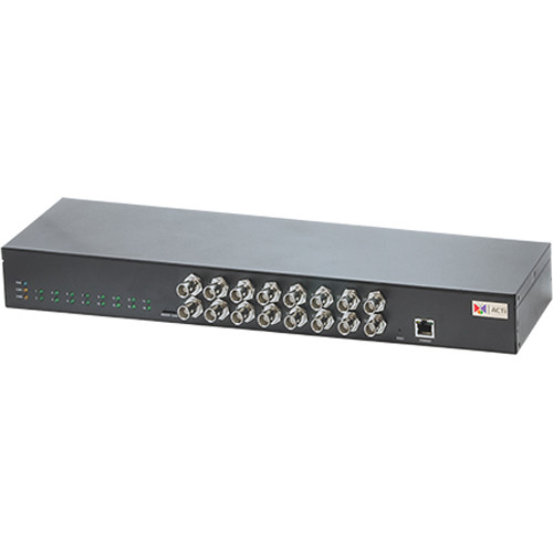 16-Channel 960H/D1 H.264 Rackmount Video Encoder with, BNC Video Input, RJ-45 Video Output, Au