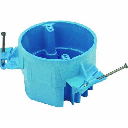 Ceiling Box, 4 in W, 4 in D, 3 in H, 1-Gang, PVC, Blue