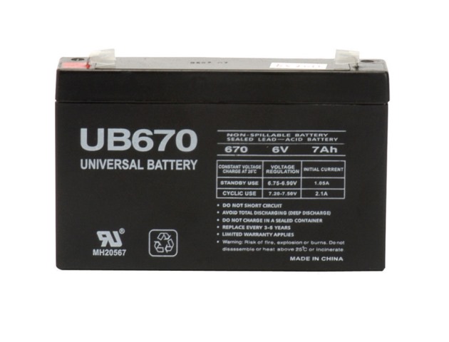 Picture of UPG 86454 UB670 6V 7A SLA Battery- pack of 2