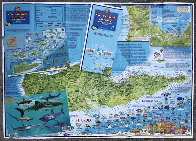Picture of Franko Maps F37109 U. S. Virgin Islands Dive & Adventure Map Pack USVI