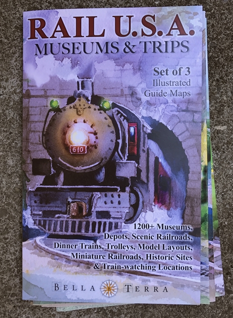 Picture of Bella Terra Maps R11030F Rail USA Museums & Trips Map Guides to 1200 plus Railroad Attractions