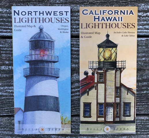 Picture of Bella Terra Maps L10093F Pacific Coast Lighthouses Map Pack