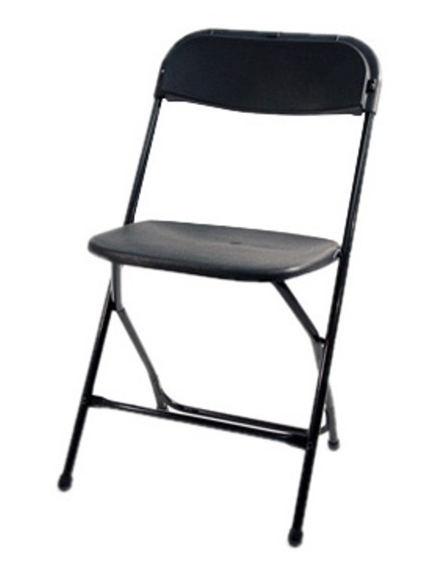 Picture of Max MP101-BLACK with Frame Poly Performance Folding Chair  Black - 500 lbs
