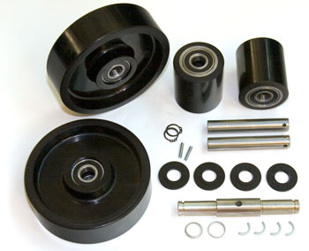 GWK-BF-CK ML55 Complete Wheel Kit for Manual Pallet Jack - Black -  Mighty Lift