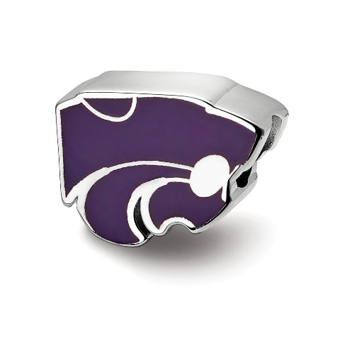 SS500KSU Sterling Silver Kansas State University Enameled Logo Bead Charm -  LogoArt