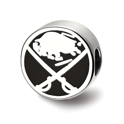 Picture of LogoArt SS500SAB Sterling Silver NHL Buffalo Sabres Enameled Logo Bead