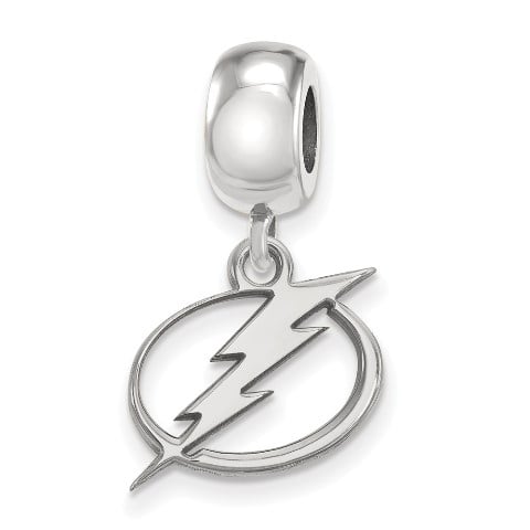 Picture of LogoArt SS031LIG Sterling Silver NHL Tampa Bay Lightning Dangle Bead Charm&#44; Small