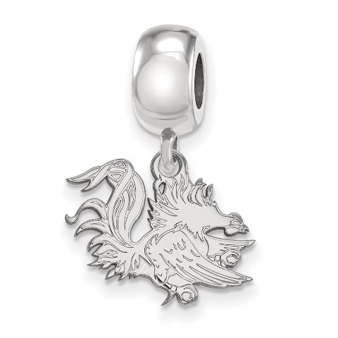 SS059USO Sterling Silver University of South Carolina Small Dangle Bead Charm -  LogoArt