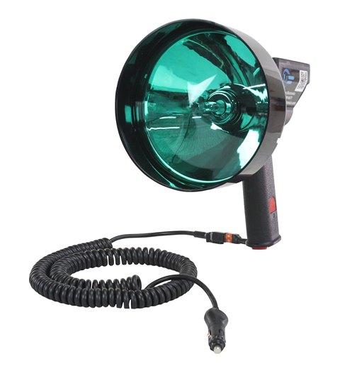 HL-85-HID-GREEN-5 15 Million Candlepower Handheld Spotlight with 5 in. Green Hunting Lens, Spot & Flood Combo -  Larson Electronics