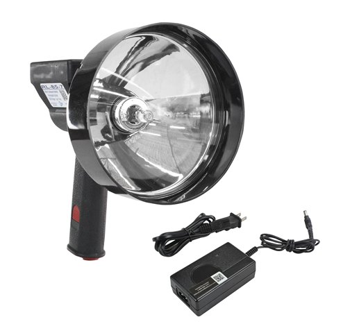 RL-85-5 5 Million Candlepower Handheld Rechargeable Spotlight, 100W Halogen, Spot & Flood - 5 in. Lens -  Larson Electronics