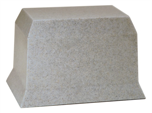 Cultured Granite Cremation Harvard Adult Urn, Light Gray