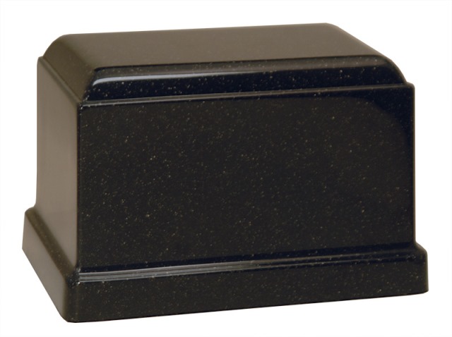 Cultured Granite Cremation Oceanic Adult Urn, Black