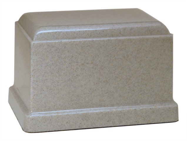 Cultured Granite Cremation Oceanic Adult Urn, Light Gray
