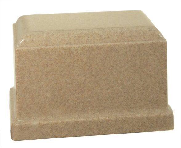 Cultured Granite Cremation Oceanic Adult Urn, Whole Wheat