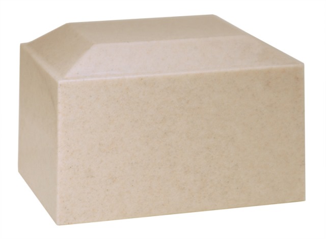 Cultured Granite Cremation Aztec Adult Urn, Vanilla Cream