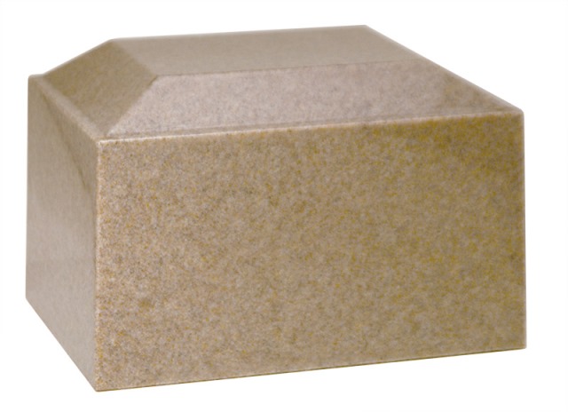 Cultured Granite Cremation Aztec Adult Urn, Whole Wheat