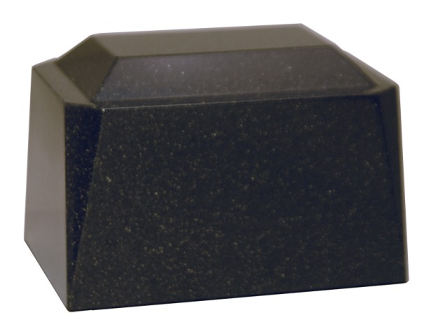 Cultured Granite Cremation Alta Adult Urn, Black