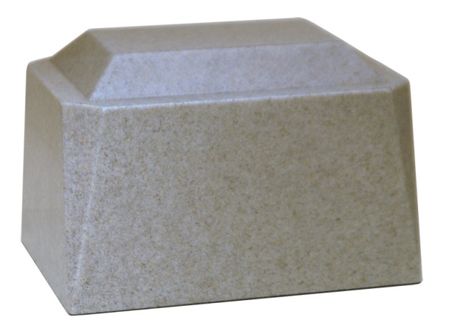Cultured Granite Cremation Alta Adult Urn, Light Gray