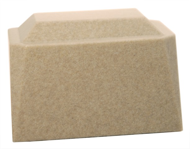 Cultured Granite Cremation Alta Adult Urn, Whole Wheat