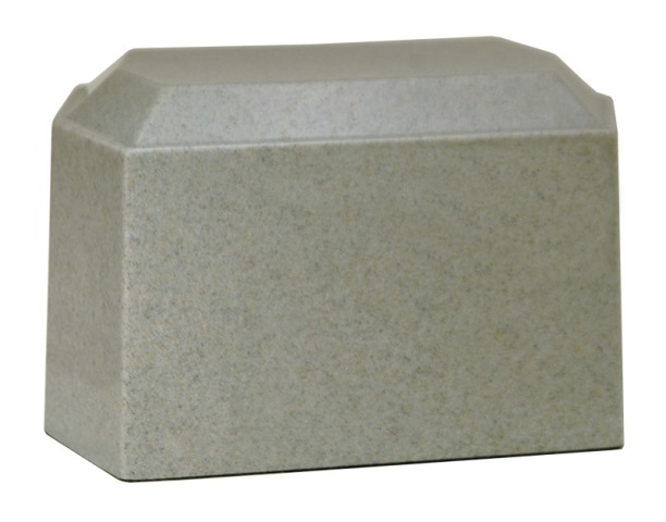 Cultured Granite Cremation Oracle Adult Urn, Light Gray