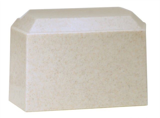 Cultured Granite Cremation Oracle Adult Urn, Vanilla Cream