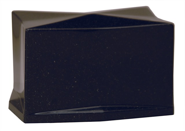 Cultured Granite Cremation Diamond Adult Urn, Black