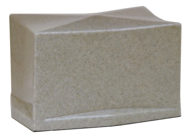 Cultured Granite Cremation Diamond Adult Urn, Light Gray