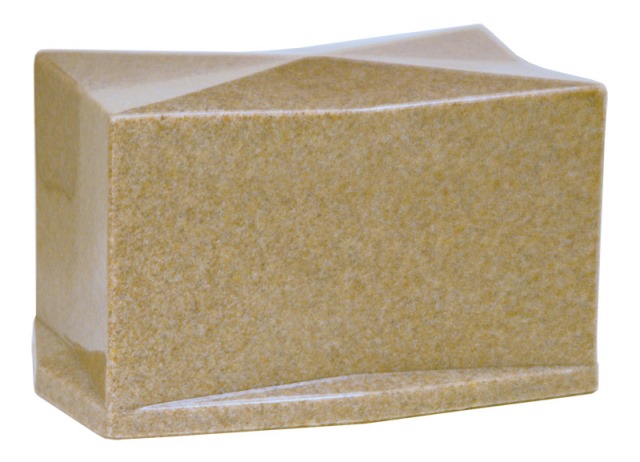 Cultured Granite Cremation Diamond Adult Urn, Whole Wheat
