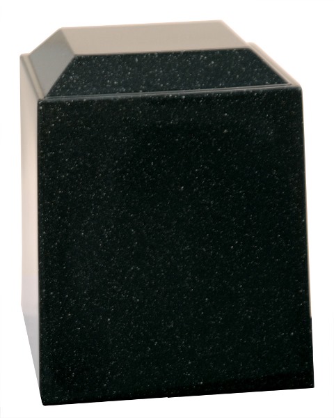 Cultured Granite Cremation Electra Adult Urn, Black