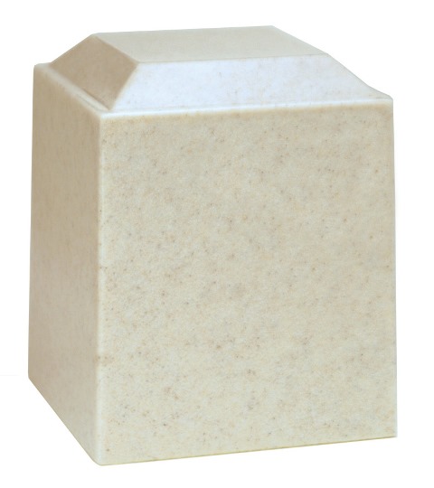Cultured Granite Cremation Electra Adult Urn, Vanilla Cream