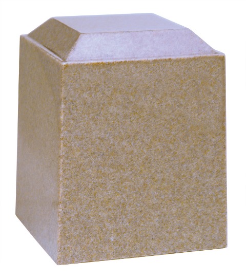 Cultured Granite Cremation Electra Adult Urn, Whole Wheat