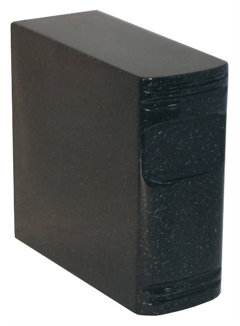 Cultured Granite Cremation Viking Adult Urn, Black