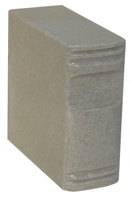 Cultured Granite Cremation Viking Adult Urn, Light Gray