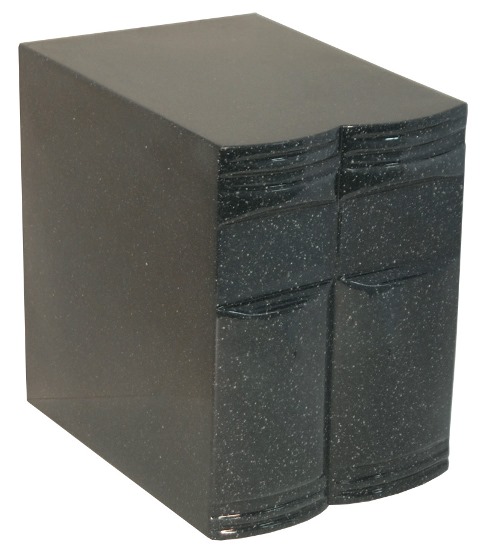 Cultured Granite Cremation Hercules Adult Urn, Black