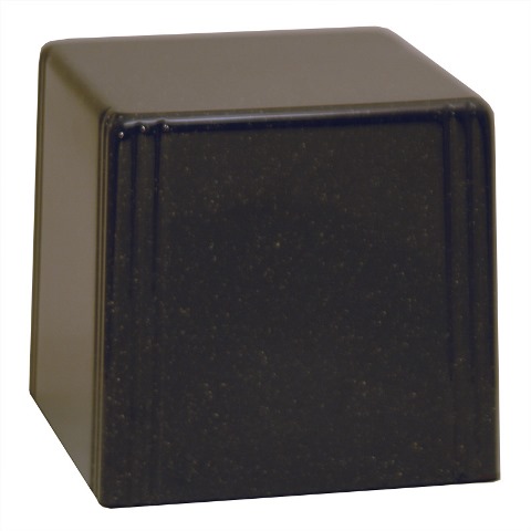 Cultured Granite Cremation Kansas Junior Urn, Black