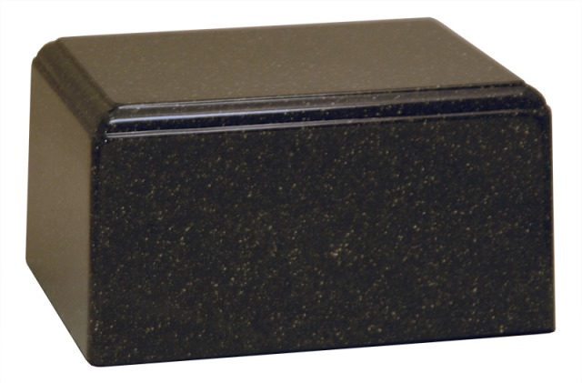 Cultured Granite Cremation Santa Fe Junior Urn, Black