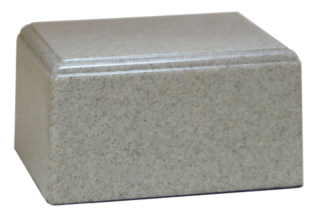 Cultured Granite Cremation Santa Fe Junior Urn, Light Gray