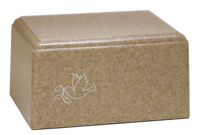 Cultured Granite Cremation Santa Fe Junior Urn, Whole Wheat