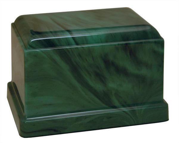 Cultured Marble Cremation Celtic Adult Urn, Emerald