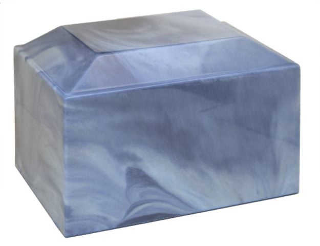 Cultured Marble Cremation Atlantis Adult Urn, Sky Blue