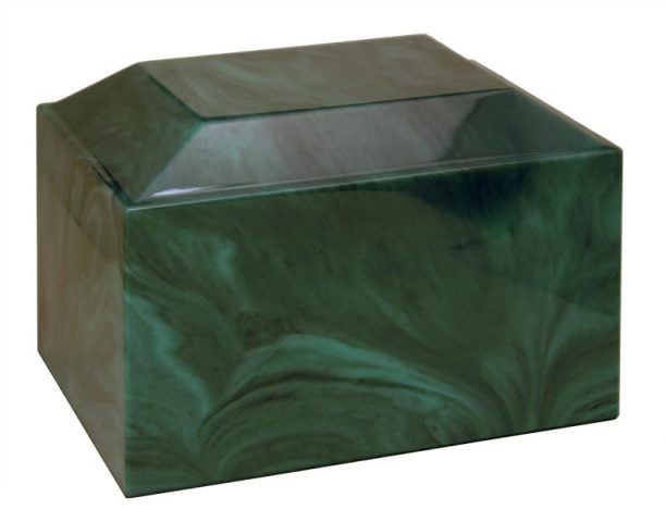 Cultured Marble Cremation Atlantis Adult Urn, Emerald