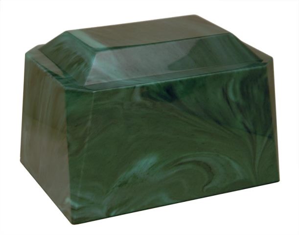 Vail Cultured Marble Adult Cremation Urn - Emerald - 207 cl - Durable Design