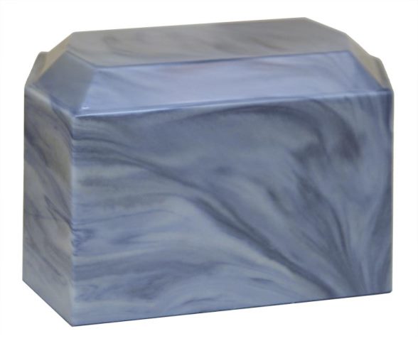 Cultured Marble Cremation Providence Adult Urn, Sky Blue