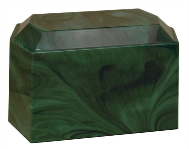 Cultured Marble Cremation Providence Adult Urn, Emerald