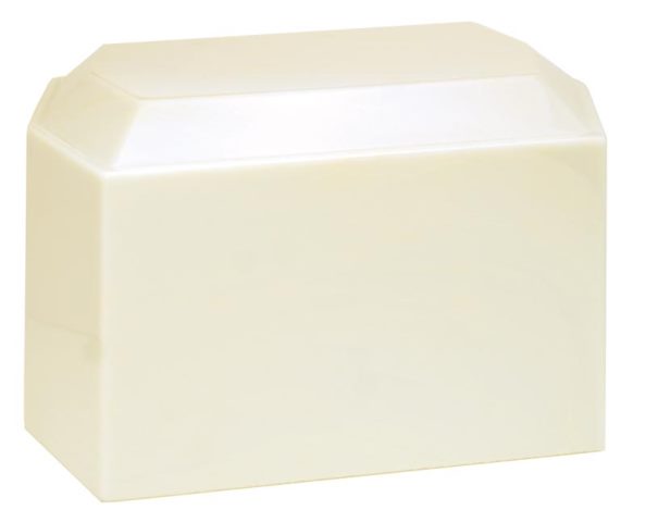 Cultured Marble Cremation Providence Adult Urn, Ivory