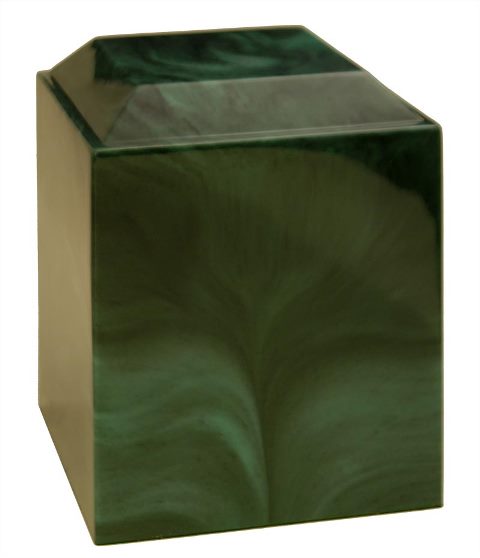 Cultured Marble Cremation Pinnacle Adult Urn, Emerald